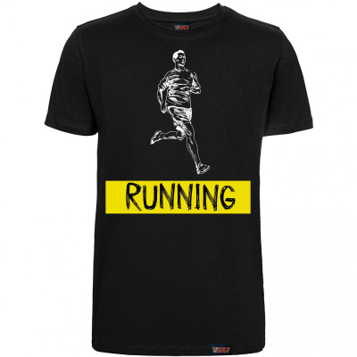 Футболка "Running Sketch 2", бег, черная, мужская