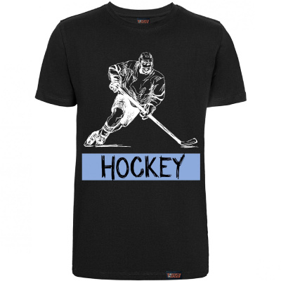Футболка "Hockey Sketch 2", хоккей, черная, мужская