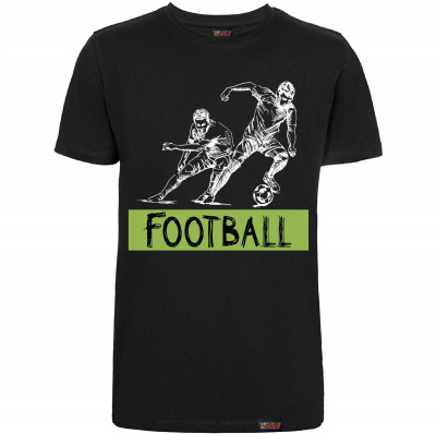 Футболка "Football Sketch 2", футбол, черная, мужская