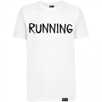 Футболка "Running white", бег, белая, мужская