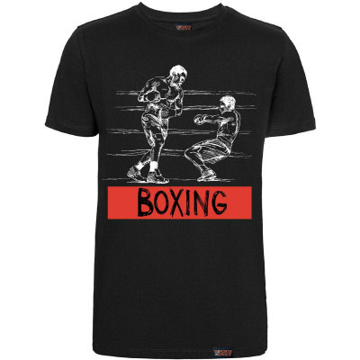 Футболка "Boxing Sketch 2", бокс, черная, мужская