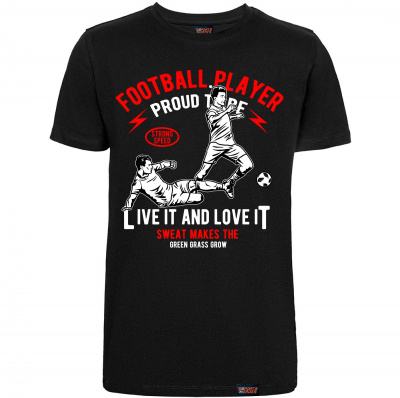 Футболка "Live it and love it", футбол, черная, мужская