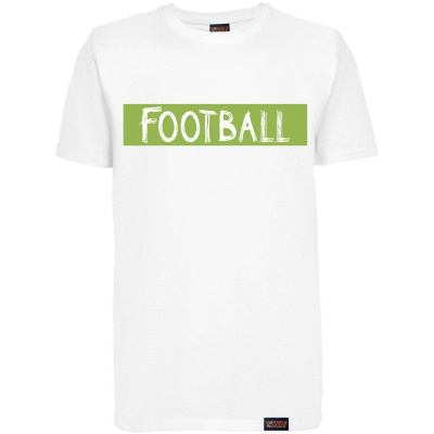 Футболка "Football green", футбол, белая, мужская